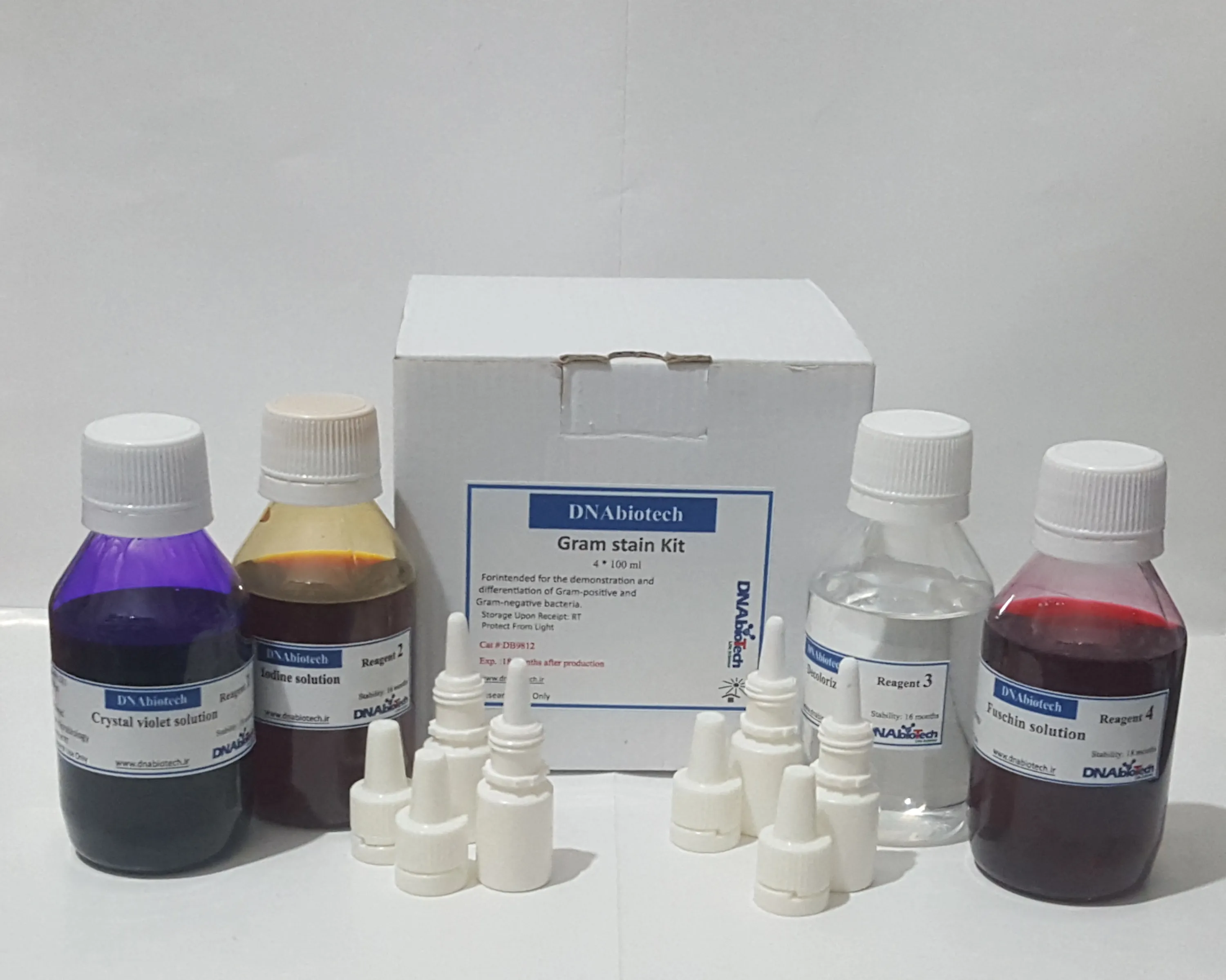 کیت رنگ آمیزی گرم Gram stain kit kalazist کالا زیست